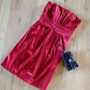 WHBM Little Red Satin Dress